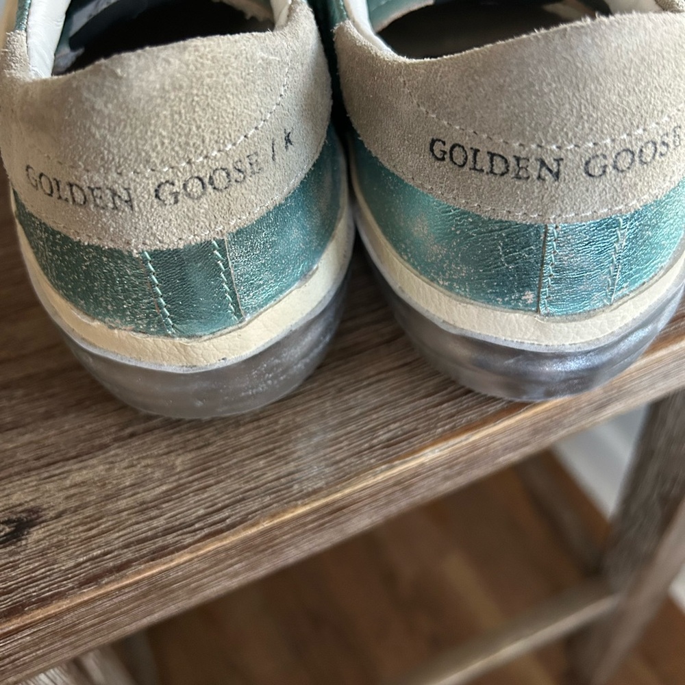 Golden Goose Shoes Sneakers Superstar metallic vintage mint teal like new - Picture 6 of 13